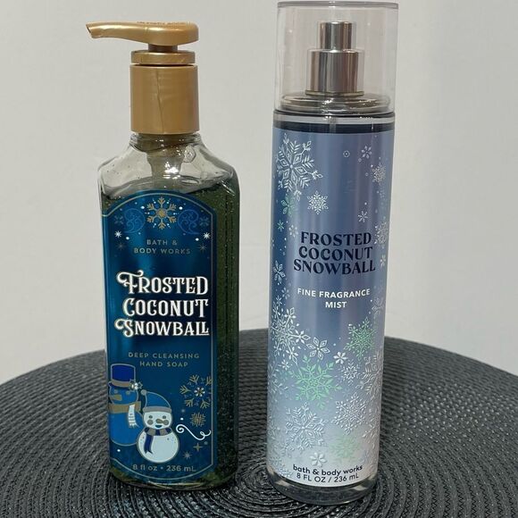 BBW Frosted Coconut Snowball Fragrance Mist and Hand Soap set of 2 NWT - Picture 1 of 2